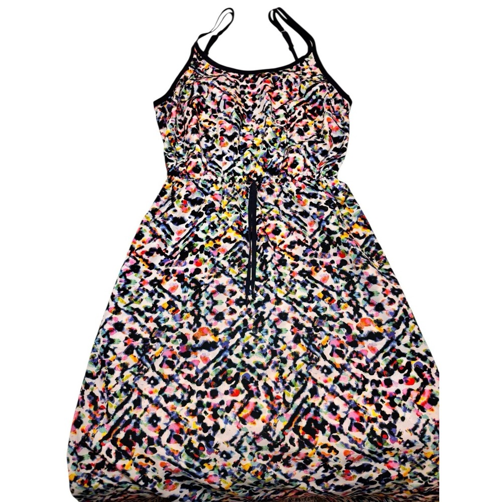 ATHLETA Size XXS Multicolor Sunbeam Easy Breezy Midi Dress Spaghetti Straps Adj - Picture 6 of 13